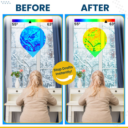 RuxEco Window Inserts - Reusable Storm Window Insulation Kit for Winter & Summer