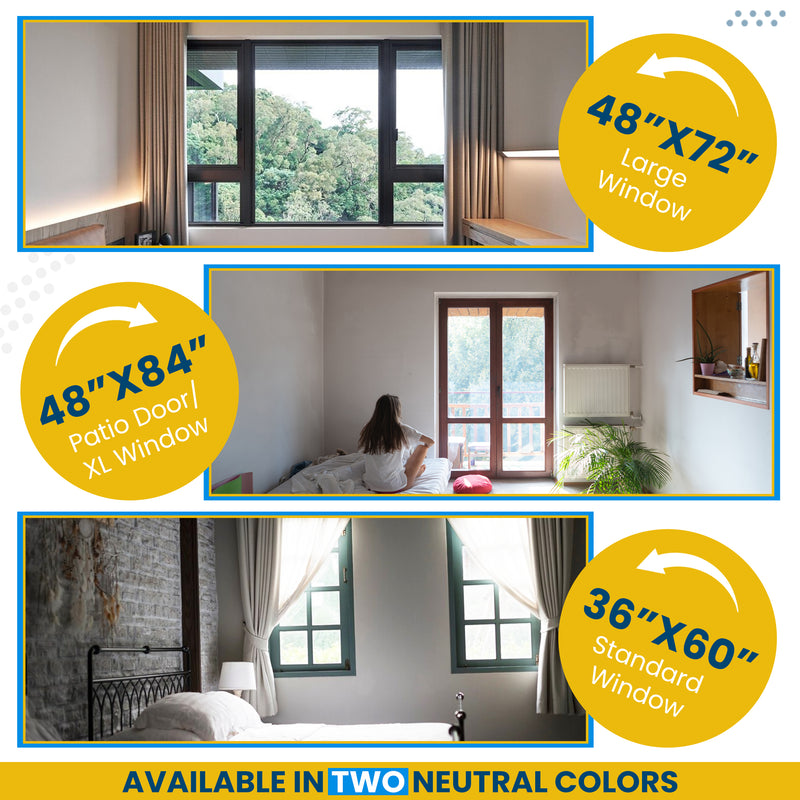 DIY Interior Storm Window Kits with Reusable Heavy Duty 6 Mil PVC Clear Vinyl Sheet