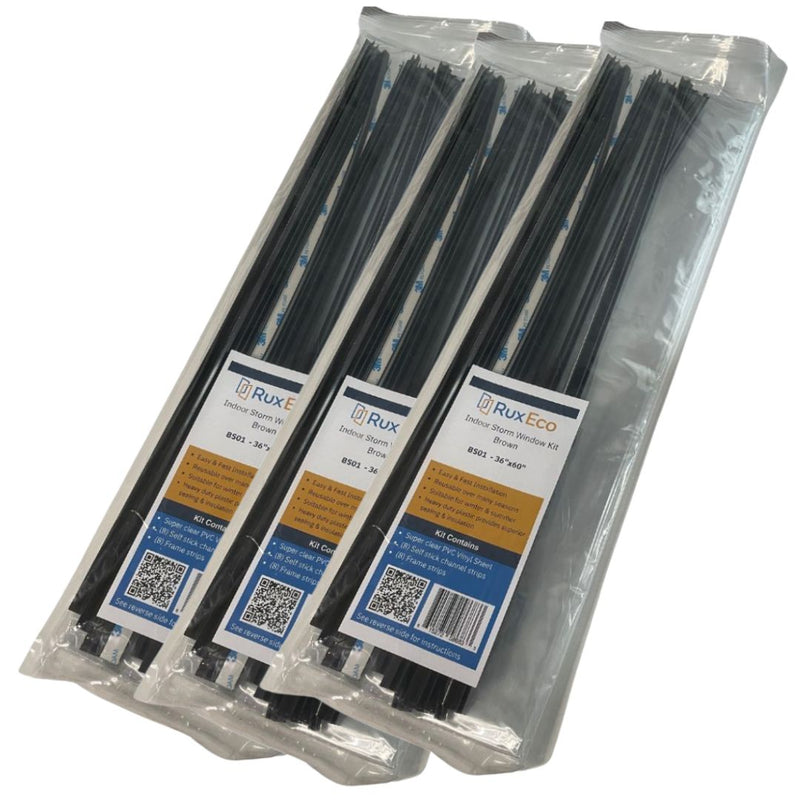 RuxEco Interior Storm Window Kit - Reusable Plastic Window Insert for Winter & Summer