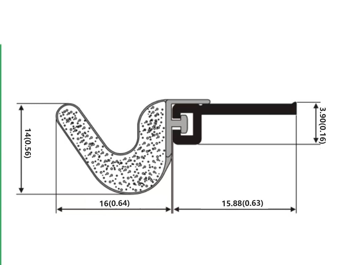 RuxEco Door Weatherstripping Kit. Screw on Aluminum with Foam Seal
