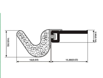 RuxEco Door Weatherstripping Kit. Screw on Aluminum with Foam Seal