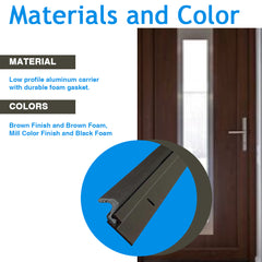 Door Weatherstrip Kit. Aluminum Carrier with Foam Insert